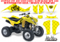 Preview: SilverStar - Reloaded Hintergrund = Gelb, Designfarbe = Schwarz für Suzuki LTZ 400 2003-2008