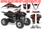 Preview: SilverStar - Silverhaze Hintergrund = Schwarz, Designfarbe = Rot für Suzuki LTZ 400 2003-2008