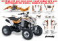 Preview: Toxicity Hintergrund = Weiß, Designfarbe = Orange für Suzuki LTZ 400 2003-2008