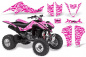 Preview: Zebra Girl Hintergrund = Weiß, Designfarbe = Pink für Suzuki LTZ 400 2003-2008
