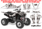 Preview: Butterfly Hintergrund = Weiß, Designfarbe = Schwarz für Suzuki LTZ 400 2003-2008