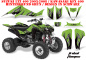 Preview: Tribal Flames Hintergrund = Grün, Designfarbe = Schwarz für Suzuki LTZ 400 2003-2008