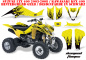 Preview: Diamond Flames Hintergrund = Gelb, Designfarbe = Schwarz für Suzuki LTZ 400 2003-2008
