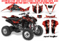 Preview: Mad Hatter Hintergrund = Rot, Designfarbe = Schwarz für Suzuki LTZ 400 2003-2008