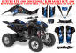 Preview: Mad Hatter Hintergrund = Schwarz, Designfarbe = Blau für Suzuki LTZ 400 2003-2008