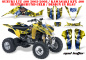 Preview: Mad Hatter Hintergrund = Gelb, Designfarbe = Blau für Suzuki LTZ 400 2003-2008