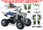 Preview: Mad Hatter Hintergrund = Weiß, Designfarbe = Grün für Suzuki LTZ 400 2003-2008