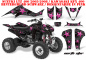 Preview: Northstar Hintergrund = Schwarz, Designfarbe = Pink für Suzuki LTZ 400 2003-2008
