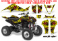 Preview: Northstar Hintergrund = Gelb, Designfarbe = Rot für Suzuki LTZ 400 2003-2008