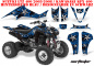 Preview: Northstar Hintergrund = Blau, Designfarbe = Schwarz für Suzuki LTZ 400 2003-2008