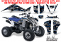 Preview: SilverStar - Silverhaze Hintergrund = Schwarz, Designfarbe = Blau für Suzuki LTZ 400 2003-2008