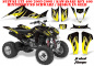 Preview: Tribal Flames Hintergrund = Schwarz, Designfarbe = Gelb für Suzuki LTZ 400 2003-2008