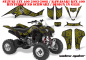 Preview: Widow Maker Hintergrund = Schwarz, Designfarbe = Gelb für Suzuki LTZ 400 2003-2008