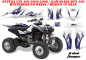Preview: Tribal Flames Hintergrund = Weiß, Designfarbe = Blau für Suzuki LTZ 400 2003-2008