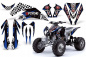 Preview: P.S.C. Psycho Cartel - Kill em all Hintergrund = Schwarz, Designfarbe = Blau für Kawasaki KFX 450