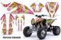 Preview: Psycho Kraken Hintergrund = Pink, Designfarbe = Grün für Kawasaki KFX 450