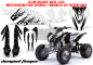 Preview: Diamond Flames Hintergrund = Weiß, Designfarbe = Schwarz für Kawasaki KFX 450