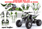 Preview: Mad Hatter Hintergrund = Grün, Designfarbe = Weiß für Kawasaki KFX 450