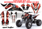 Preview: Mad Hatter Hintergrund = Schwarz, Designfarbe = Rot für Kawasaki KFX 450