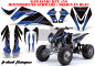 Preview: Tribal Flames Hintergrund = Schwarz, Designfarbe = Blau für Kawasaki KFX 450