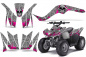 Preview: Brittany Hintergrund = Weiß, Designfarbe = Pink für Kawasaki KFX 50/KFX 90 2007-2022