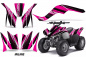 Preview: Inline Hintergrund = Schwarz, Designfarbe = Pink für Kawasaki KFX 50/KFX 90 2007-2022