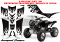 Preview: Diamond Flames Background = Black, Design color = White for Kawasaki KFX 700