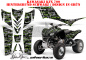 Preview: SilverStar - Silverhaze Background = Black, Design color = Green for Kawasaki KFX 700