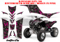 Preview: Butterfly Background = Black, Design color = Pink for Kawasaki KFX 700