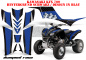 Preview: Diamond Race Background = Black, Design color = Blue for Kawasaki KFX 700