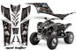 Preview: Mad Hatter Background = Black, Design color = Silver for Kawasaki KFX 700