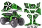Preview: Northstar Background = Green, Design color = White for Kawasaki KFX 80 2003-2006