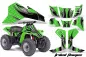 Preview: Tribal Flames Background = Green, Design color = Black for Kawasaki KFX 80 2003-2006