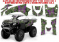 Preview: Butterfly Background = Green, Design color = Purple for Kawasaki Brute Force KVF 650i 4x4 2006-2012