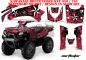 Preview: Northstar Hintergrund = Rot, Designfarbe = Weiß für Kawasaki Brute Force KVF 650i 4x4 2006-2012