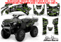 Preview: SilverStar - Silverhaze Background = Black, Design color = Green for Kawasaki Brute Force KVF 650i 4x4 2006-2012