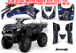 Preview: Toxicity Background = Black, Design color = Blue for Kawasaki Brute Force KVF 650i 4x4 2006-2012