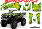 Preview: Meltdown Background = Green, Design color = Yellow for Kawasaki Brute Force KVF 650i 4x4 2006-2012