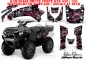 Preview: SilverStar - Silverhaze Hintergrund = Schwarz, Designfarbe = Pink für Kawasaki Brute Force KVF 650i 4x4 2006-2012