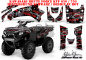 Preview: SilverStar - Silverhaze Background = Black, Design color = Red for Kawasaki Brute Force KVF 650i 4x4 2006-2012