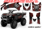 Preview: Widow Maker Background = Black, Design color = Red for Kawasaki Brute Force KVF 650i 4x4 2006-2012