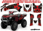 Preview: Meltdown Background = Black, Design color = Red for Kawasaki Brute Force KVF 650i 4x4 2006-2012