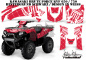 Preview: SilverStar - Reloaded Background = Red, Design color = White for Kawasaki Brute Force KVF 650i 4x4 2006-2012