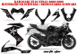 Preview: Northstar Hintergrund = Schwarz, Designfarbe = Schwarz für Kawasaki ZX10 Ninja Sport 2008-2009