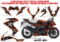 Preview: Northstar Hintergrund = Orange, Designfarbe = Schwarz für Kawasaki ZX10 Ninja Sport 2008-2009