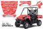 Preview: Example Picture SilverStar - Silverhaze Background = Red, Design color = White on a Kawasaki Teryx 750 2010-2012