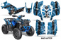 Preview: Mad Hatter Hintergrund = Blau, Designfarbe = Schwarz für Polaris Scrambler 850/1000 XP 2013-2022
