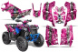 Preview: Mad Hatter Hintergrund = Pink, Designfarbe = Silber für Polaris Scrambler 850/1000 XP 2013-2022