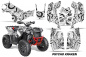 Preview: Psycho Kraken Hintergrund = Weiß, Designfarbe = Schwarz für Polaris Scrambler 850/1000 XP 2013-2022
