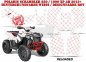 Preview: Silverstar - Reloaded Hintergrund = Weiß, Designfarbe = Rot für Polaris Scrambler 850/1000 XP 2013-2022